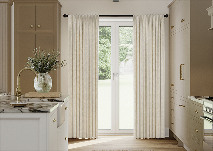 Rolling Hills Velvet, Natural - Made to Measure Curtains - Image 3